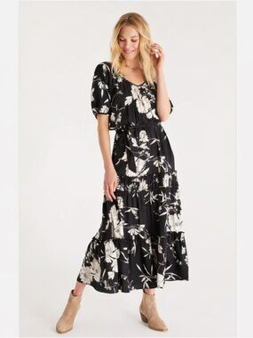 Z Supply Leah Floral Maxi Dress Size Small